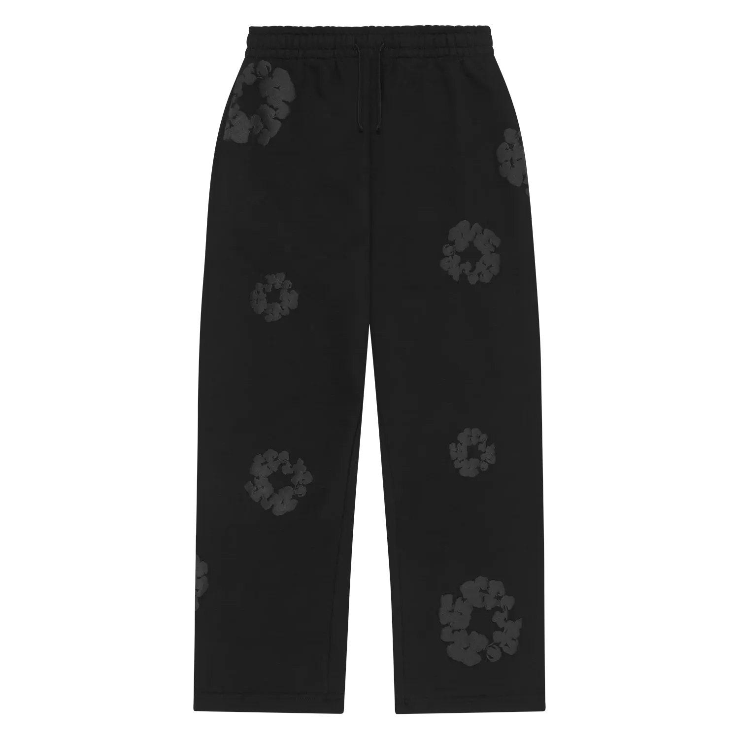 Denim Tears Mono Cotton Wreath Baggy Sweatpants Black - Im Your Wardrobe