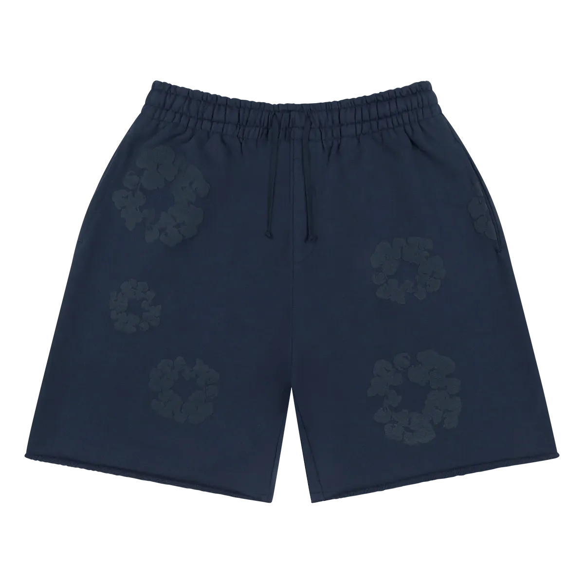Denim Tears Mono Cotton Wreath Sweatshorts Navy - Im Your Wardrobe
