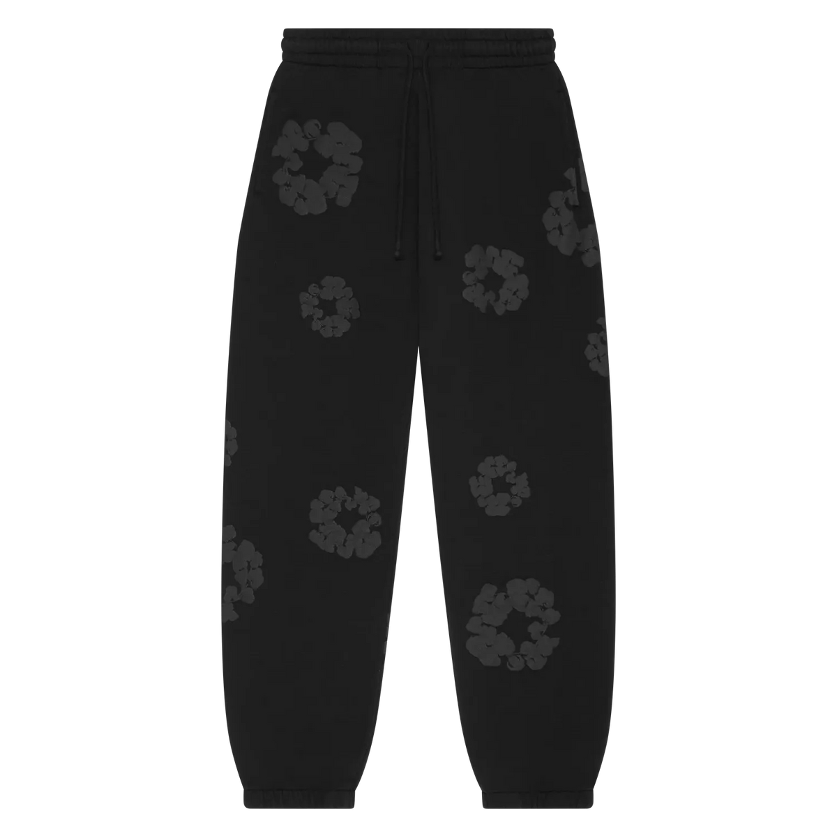 Denim Tears Mono Wreath Sweatpants Black - Im Your Wardrobe