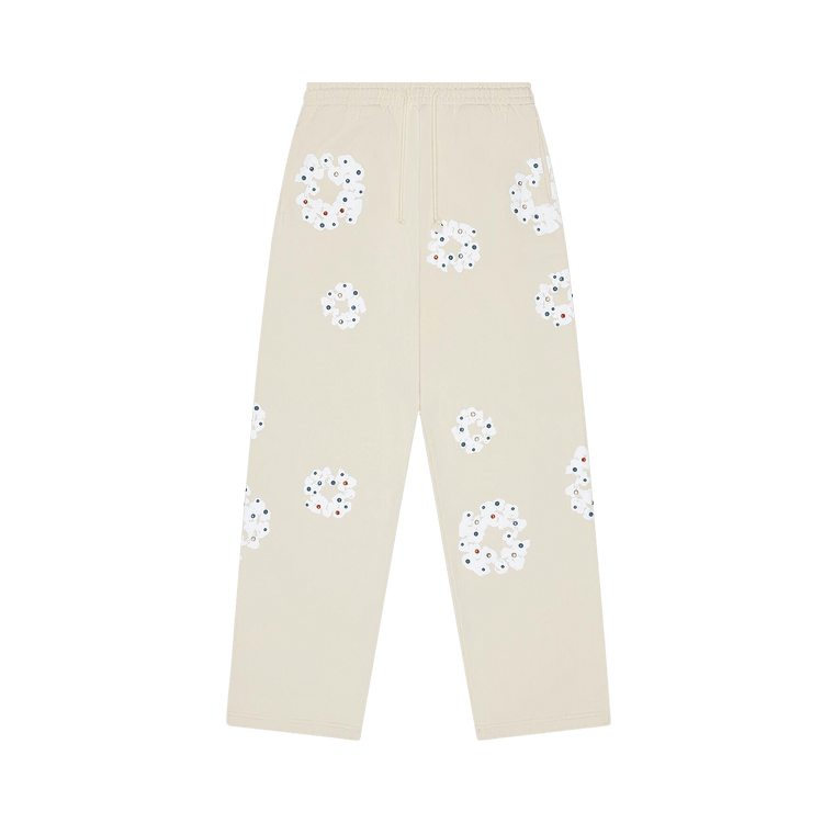 Denim Tears Rhinestone Cotton Wreath Sweatpants Oatmeal - Im Your Wardrobe