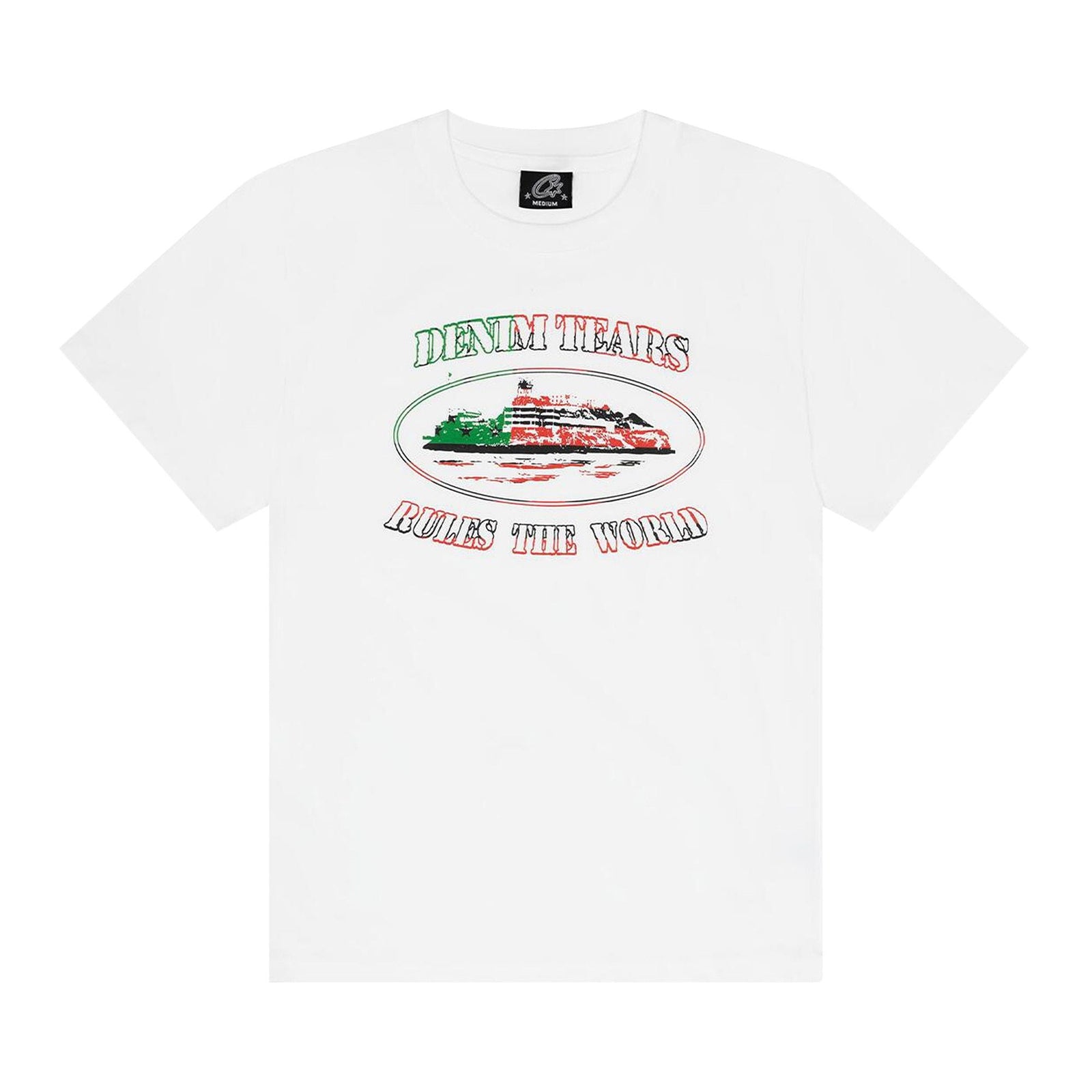 Denim Tears x Corteiz Cortears OG Alcatraz Tee White - Im Your Wardrobe