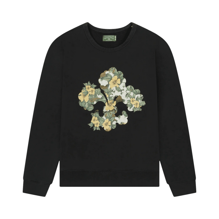 Denim Tears x Levi's Cotton Fleur De-Lis Crewneck Charcoal - Im Your Wardrobe