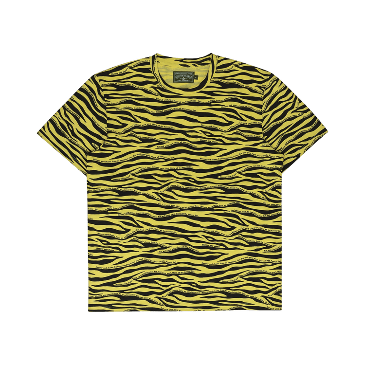 Denim Tears Zebra Print Tee Yellow - Im Your Wardrobe