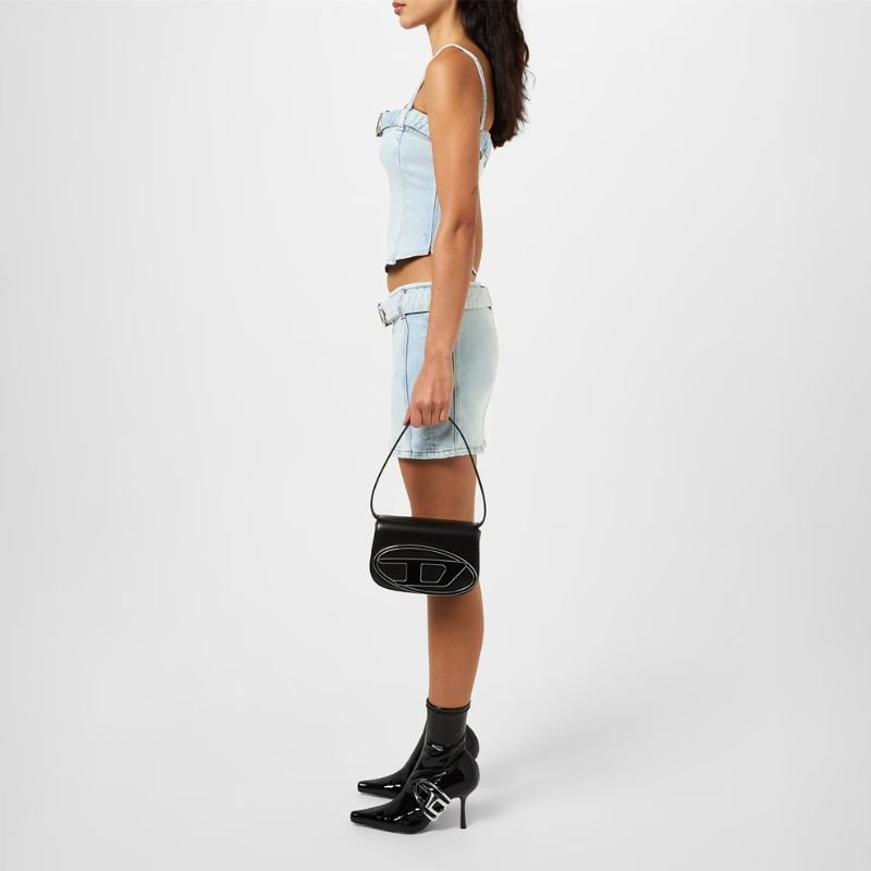 Diesel 1DR Shoulder Bag Nappa Leather Black - Im Your Wardrobe