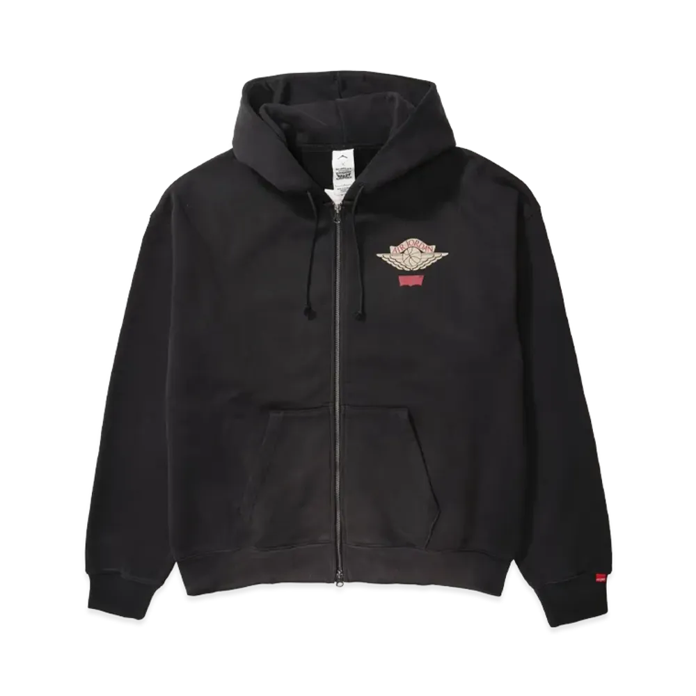 Jordan x Levi's Heavyweight Fleece Zip Hoodie Black