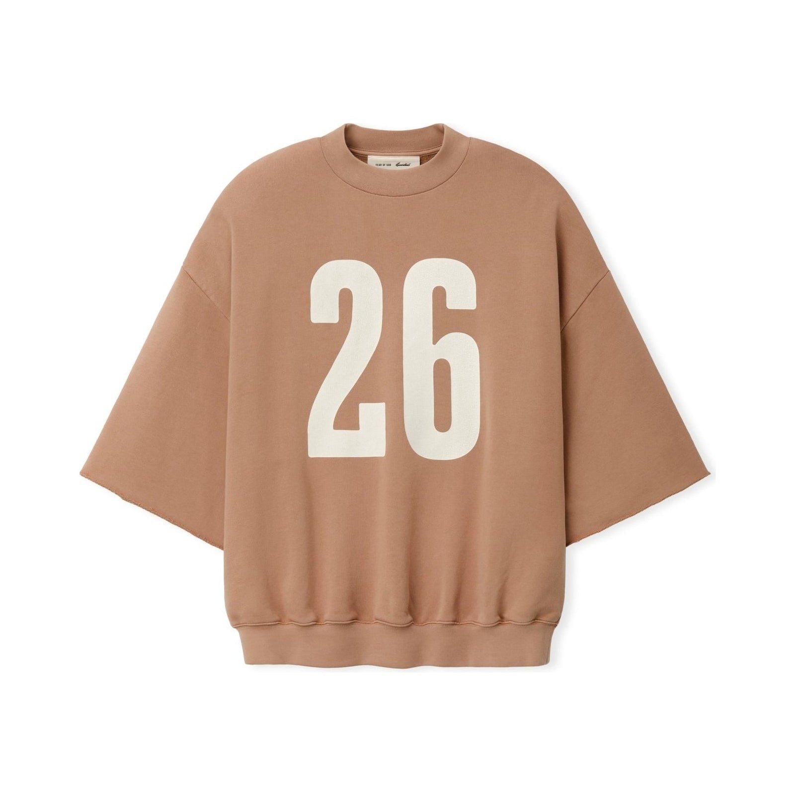 Fear of God Essentials 3/4 Sleeve Crewneck Washed Ginger - Im Your Wardrobe