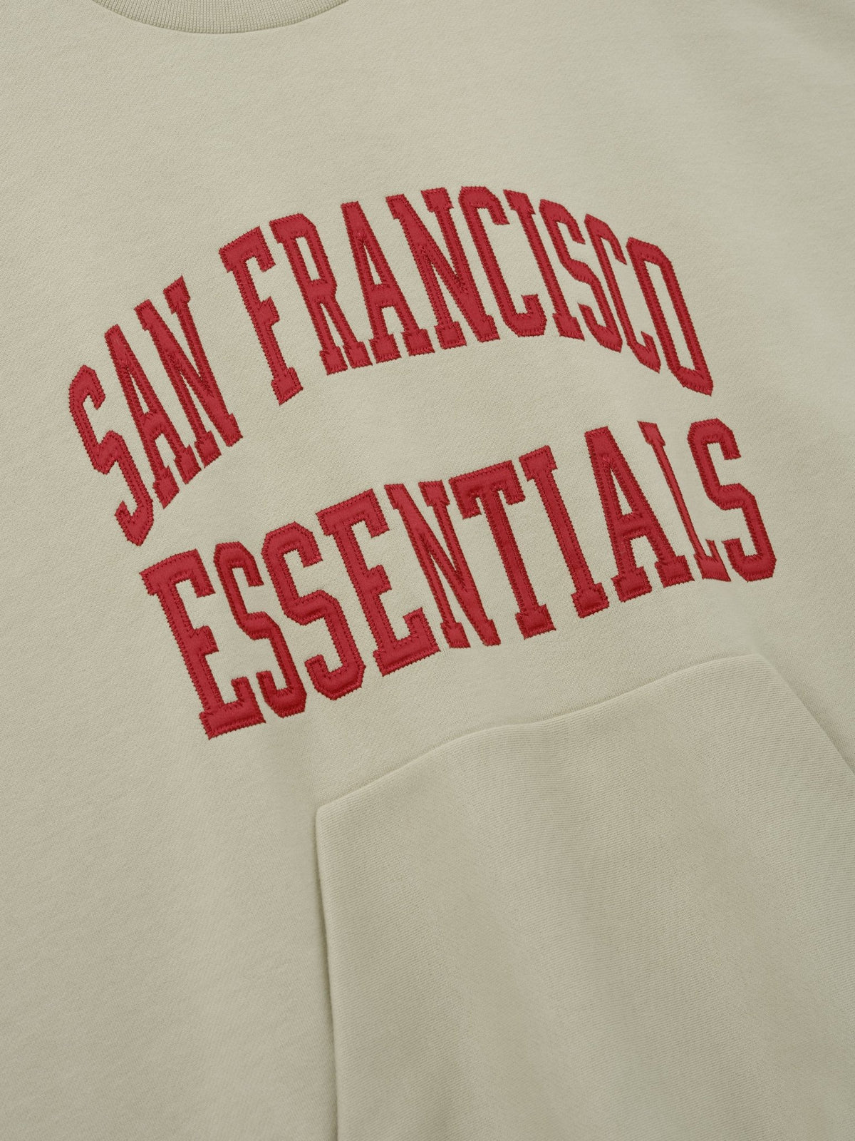 Fear of God Essentials 49ers 90s Relaxed Crewneck Sandstone - Im Your Wardrobe