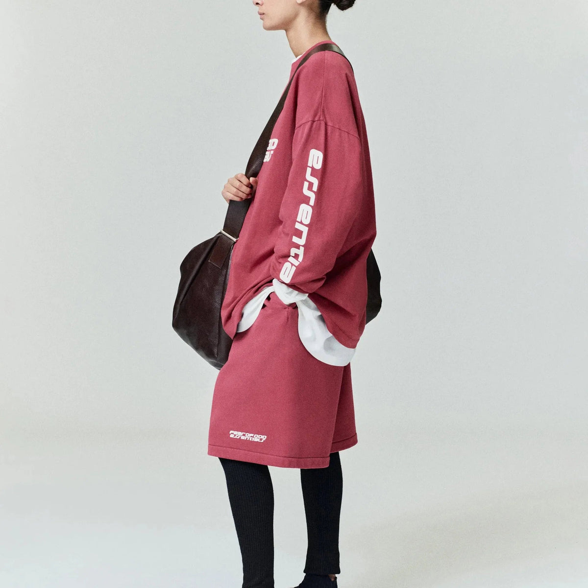 Fear of God Essentials 90s Long Sleeve Tee Crimson - Im Your Wardrobe