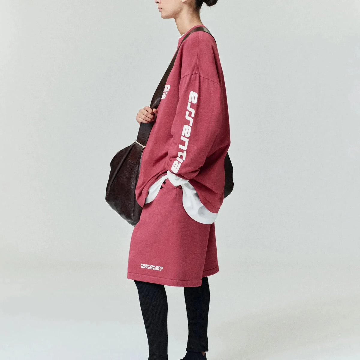 Fear of God Essentials 90s Long Sleeve Tee Crimson - Im Your Wardrobe