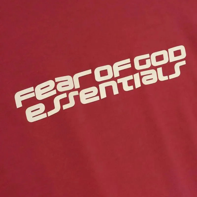Fear of God Essentials 90s Long Sleeve Tee Crimson - Im Your Wardrobe