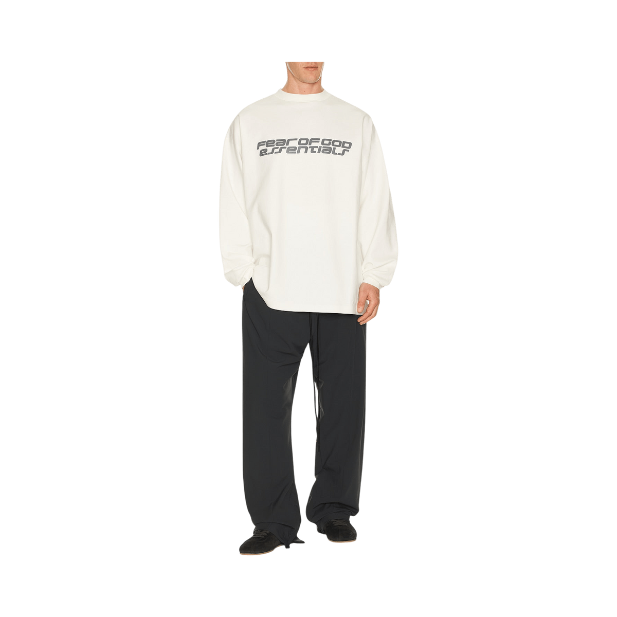 Fear of God Essentials 90's Long Sleeve Tee Ivory - Im Your Wardrobe