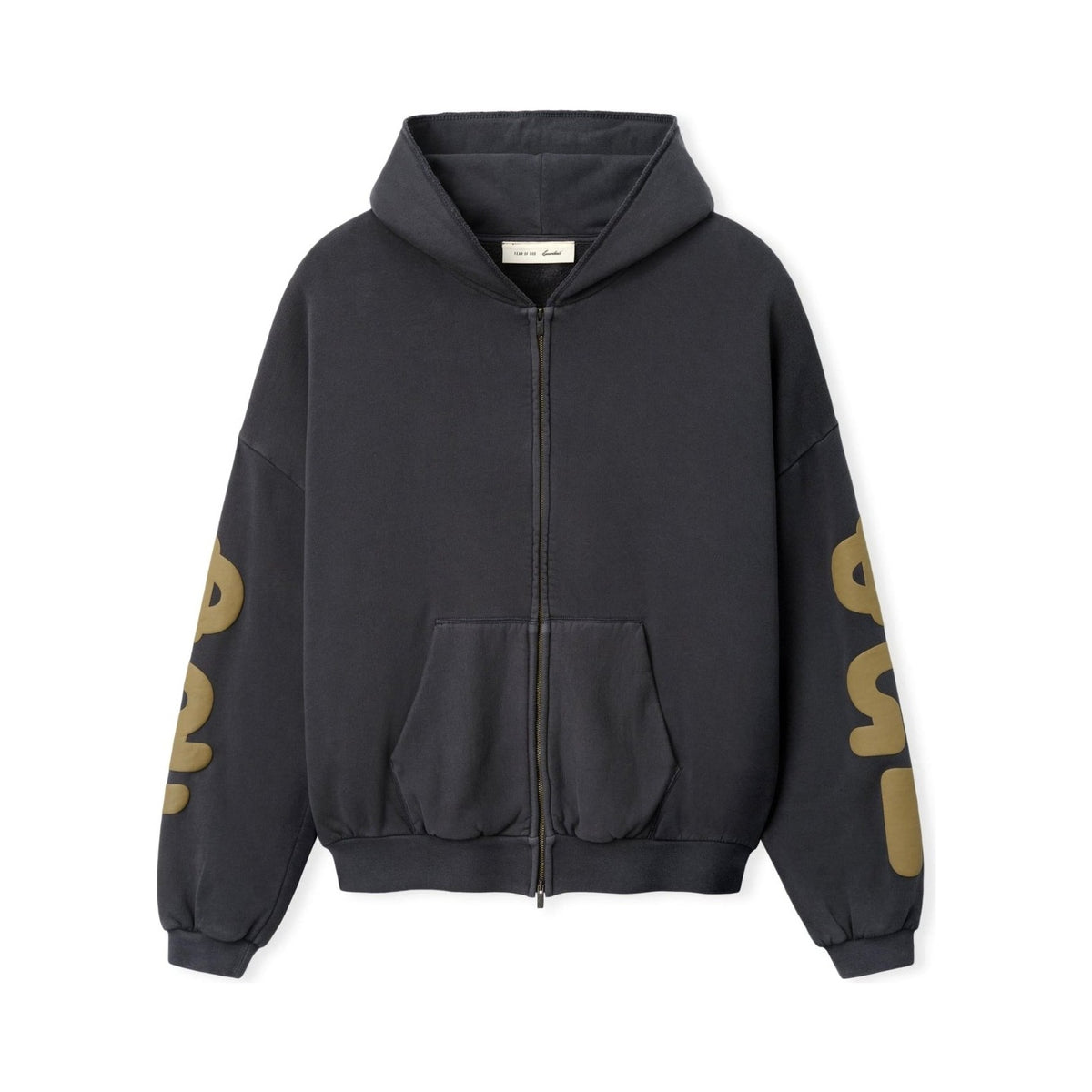 Fear of God Essentials 90s Zip-Up Hoodie Washed Iron Grey - Im Your Wardrobe