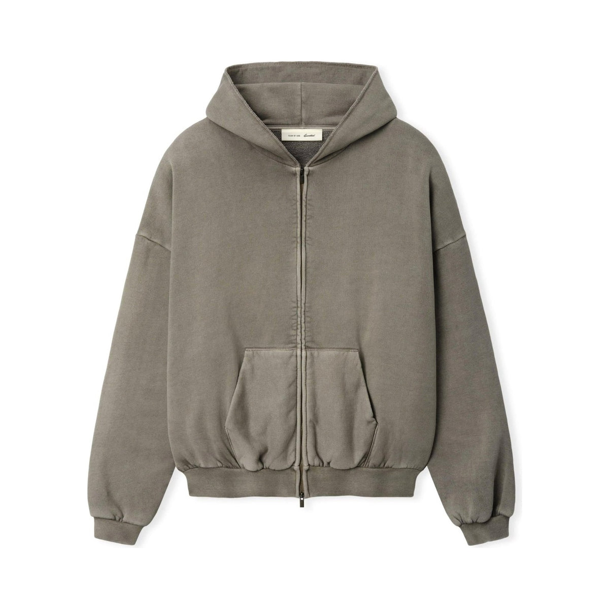Fear of God Essentials 90s Zip-Up Hoodie Washed Seal - Im Your Wardrobe
