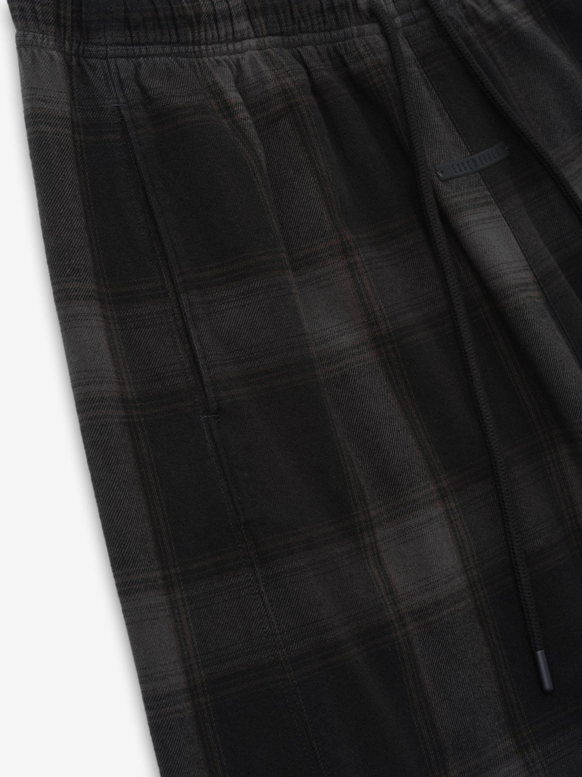 Fear of God Essentials Articulated Lounge Pant Overdyed Vintage Black Plaid - Im Your Wardrobe