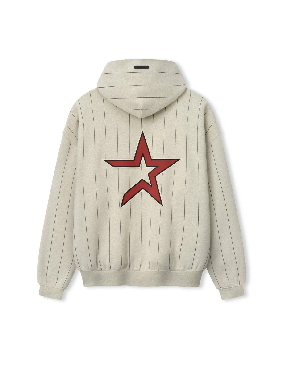 Fear of God Essentials Astros Sport Hoodie Heather Stone W Black Pinstripes - Im Your Wardrobe