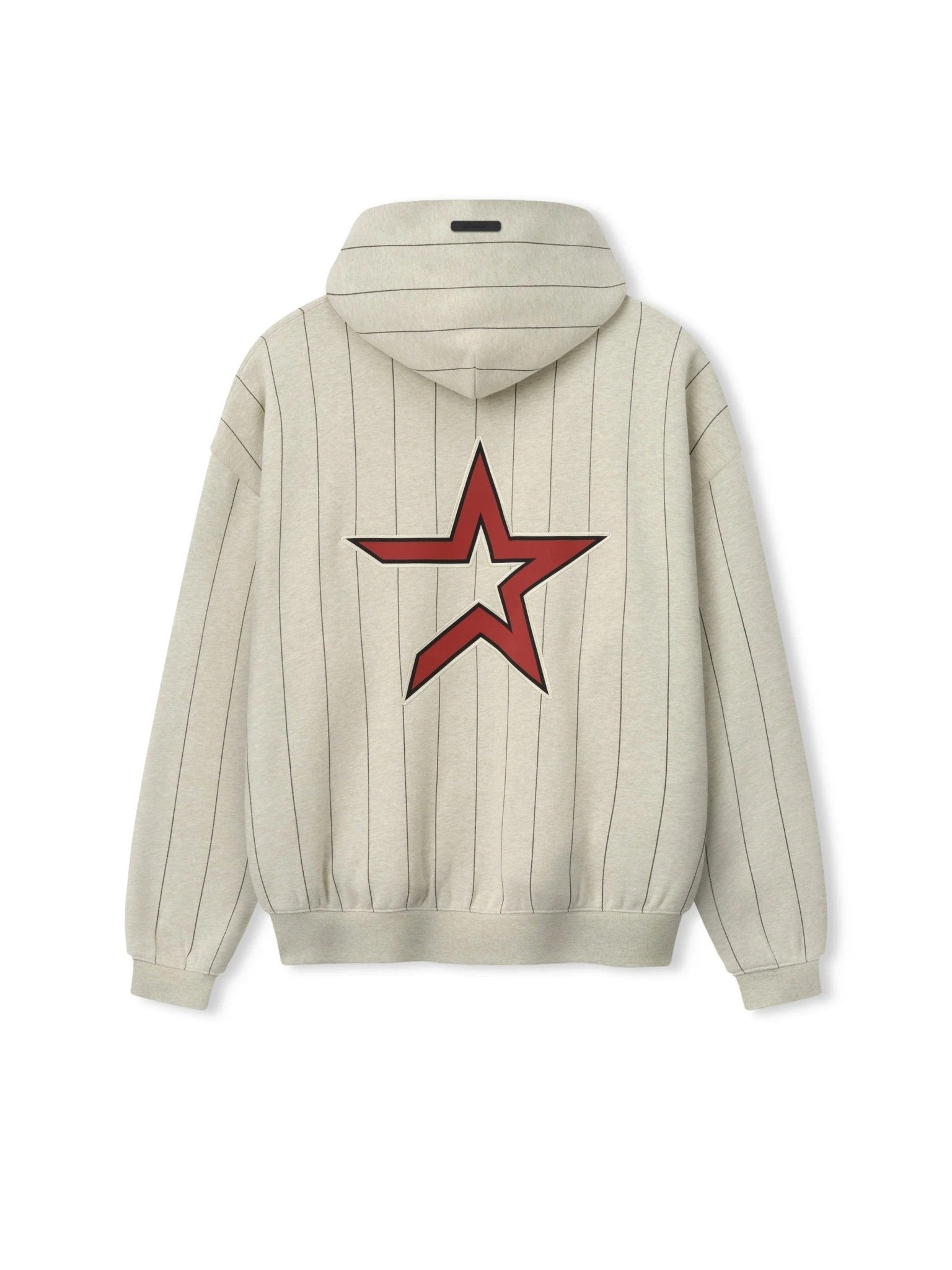Fear of God Essentials Astros Sport Hoodie Heather Stone W Black Pinstripes - Im Your Wardrobe