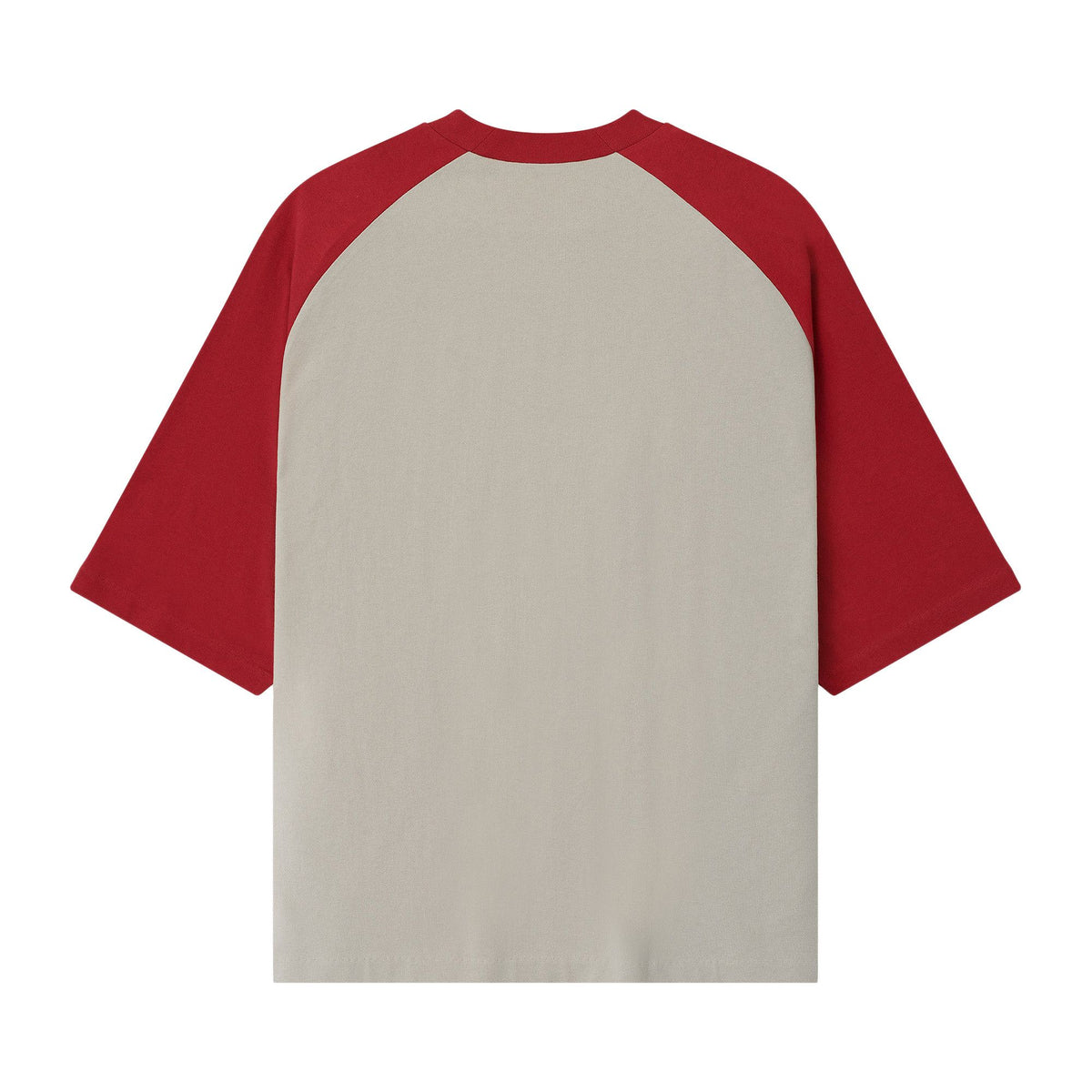 Fear of God Essentials Baseball Tee Smoke Grey / Crimson (2025) - Im Your Wardrobe