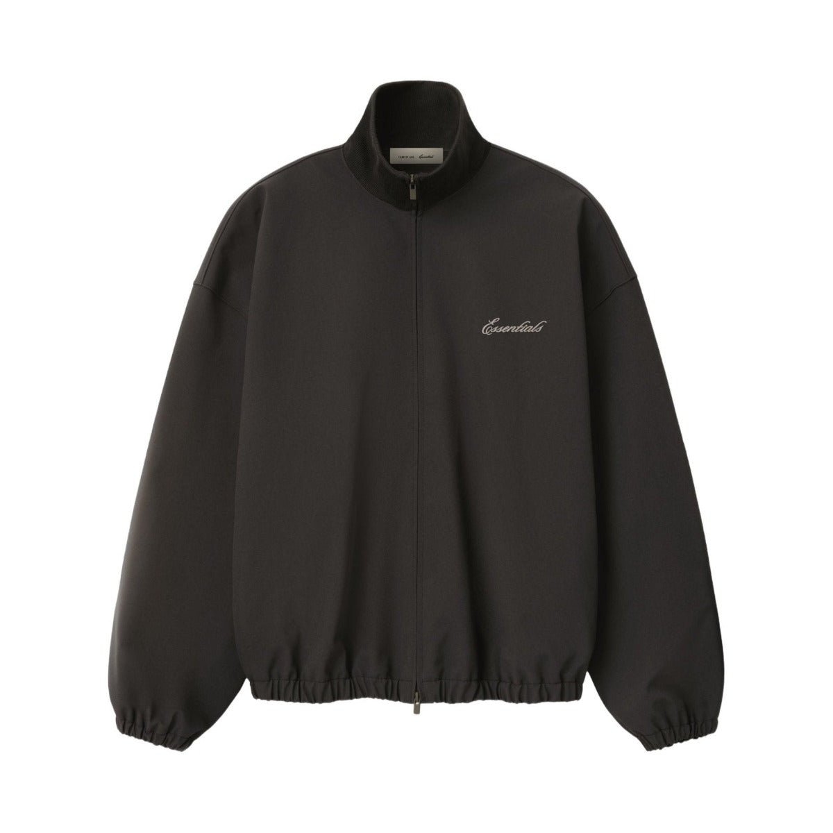 Fear of God Essentials Bonded Nylon Signature Full Zip Track Jacket Ink Black - Im Your Wardrobe
