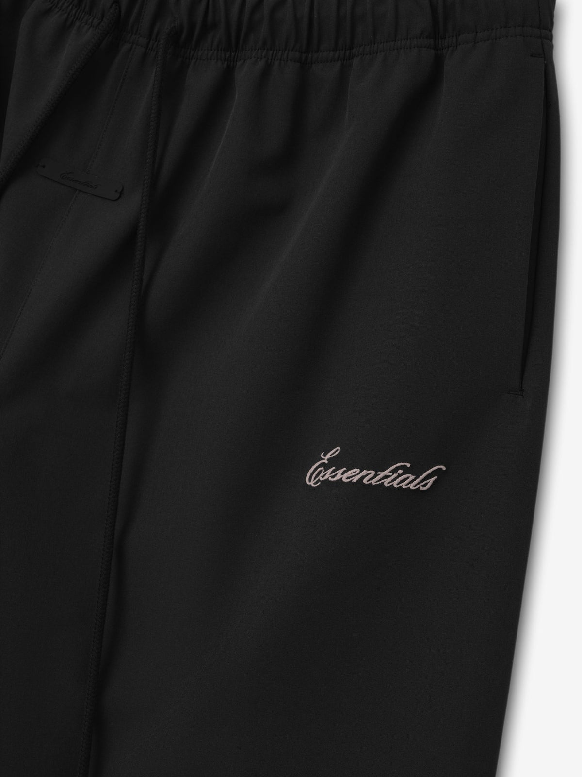 Fear of God Essentials Bonded Nylon Signature Relaxed Short W/ Slit Black - Im Your Wardrobe