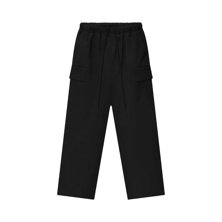 Fear of God Essentials Bonded Satin Field Pants Vintage Black (FW25) - Im Your Wardrobe