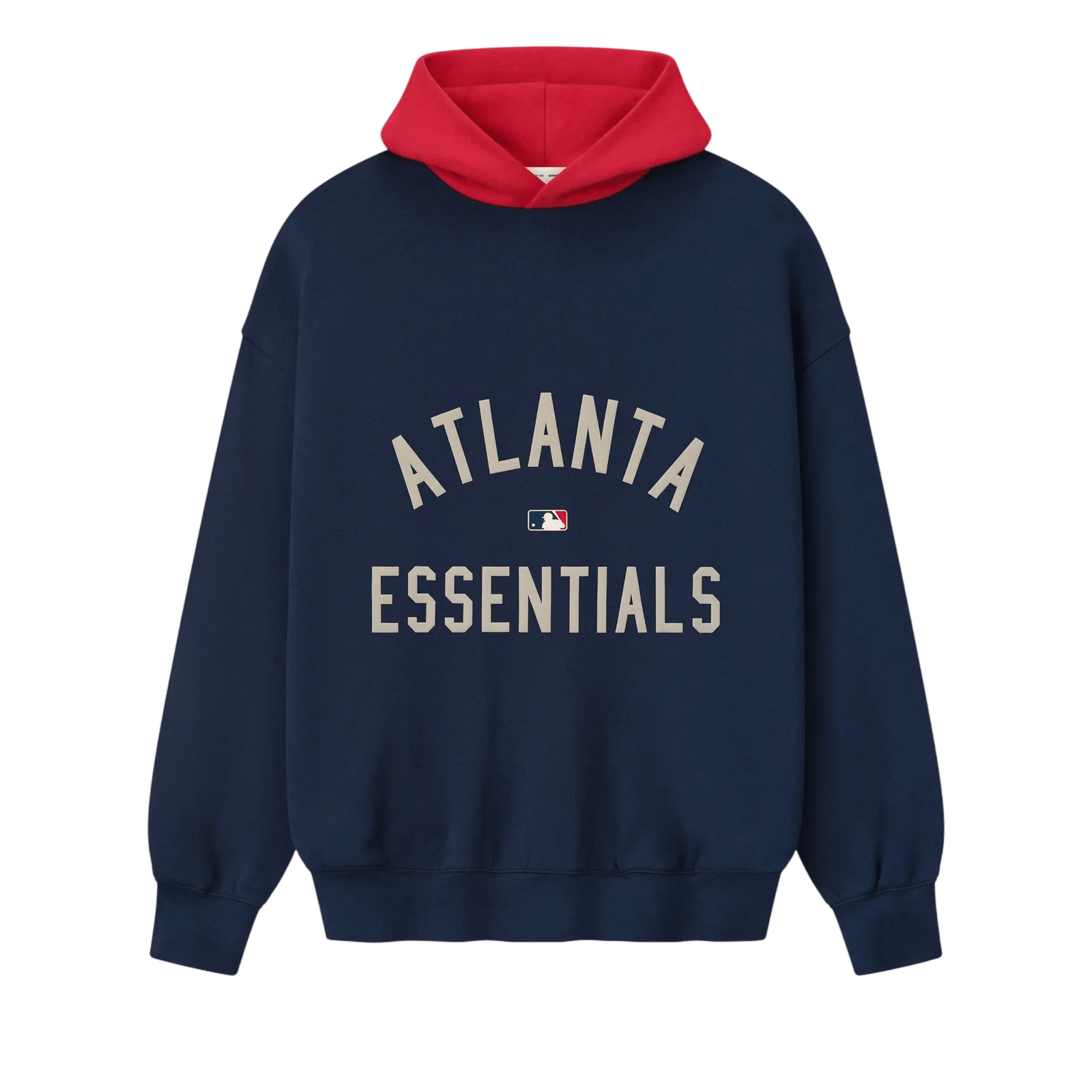 Fear of God Essentials Braves Sport Hoodie Navy/Red - Im Your Wardrobe