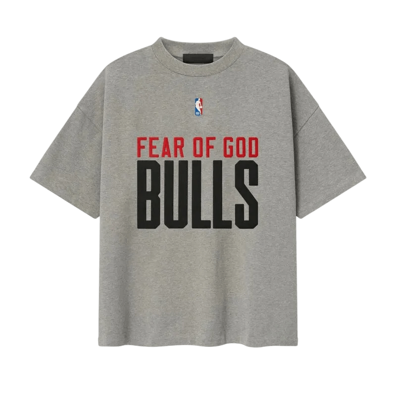Fear of God Essentials Bulls 90s Tee Concrete Heather - Im Your Wardrobe