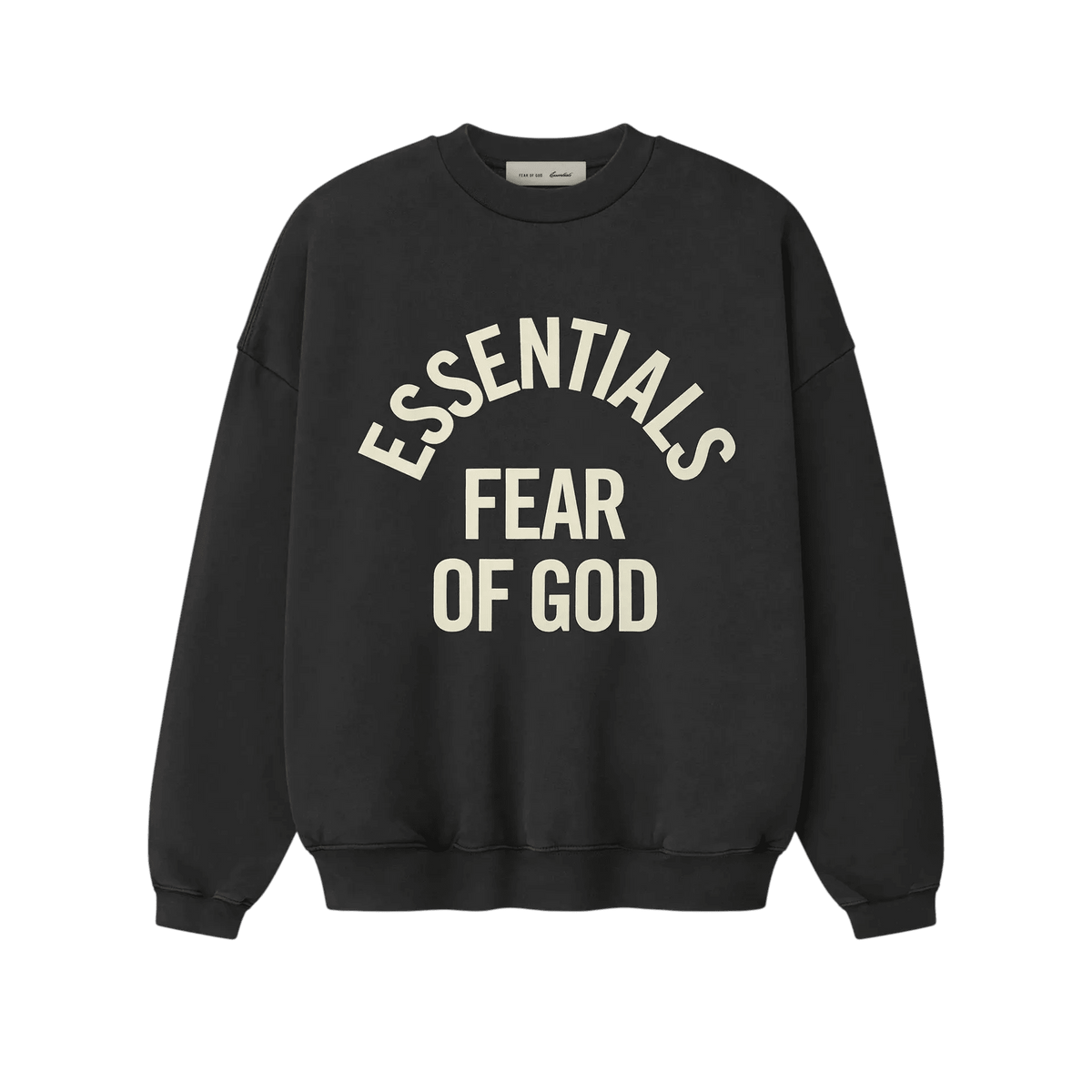 Fear Of God Essentials Campus 90s Crewneck Sweatshirt Faded Black - Im Your Wardrobe