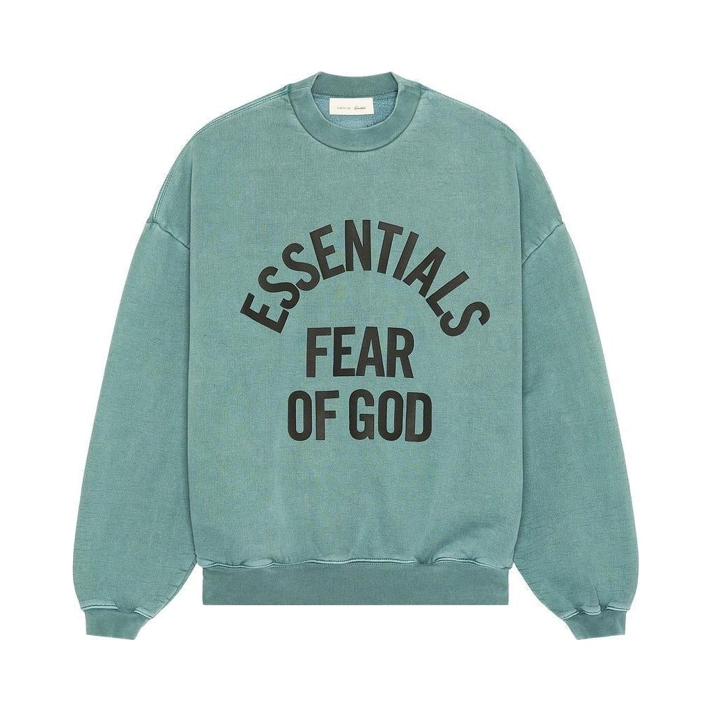 Fear of God Essentials Campus 90's Crewneck Sweatshirt Faded Coastal - Im Your Wardrobe
