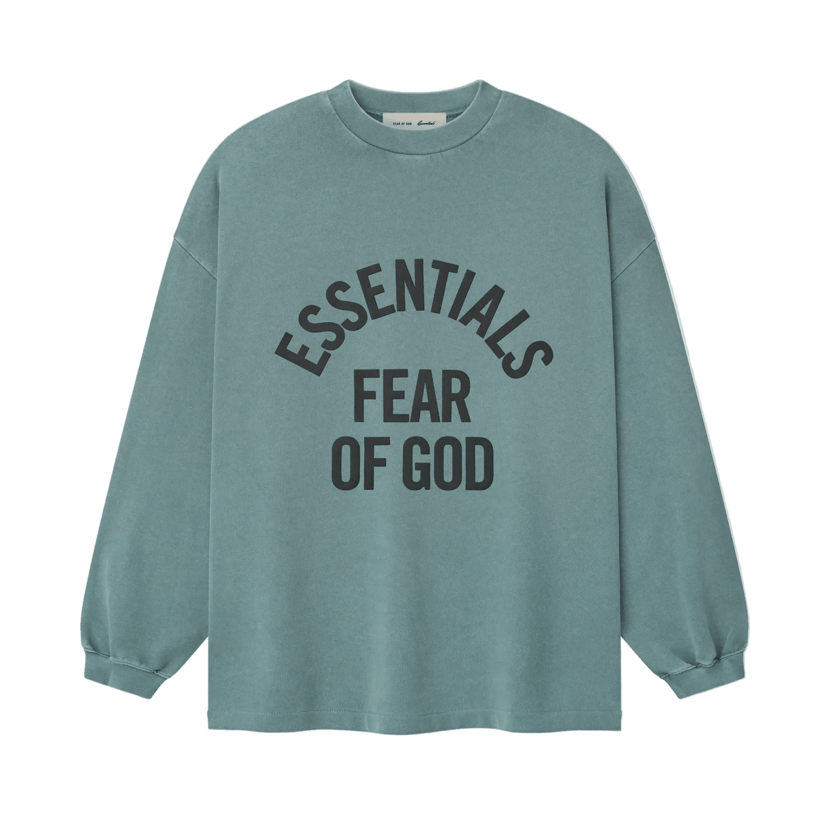 Fear Of God Essentials Campus 90s Long Sleeve Tee Faded Coastal - Im Your Wardrobe