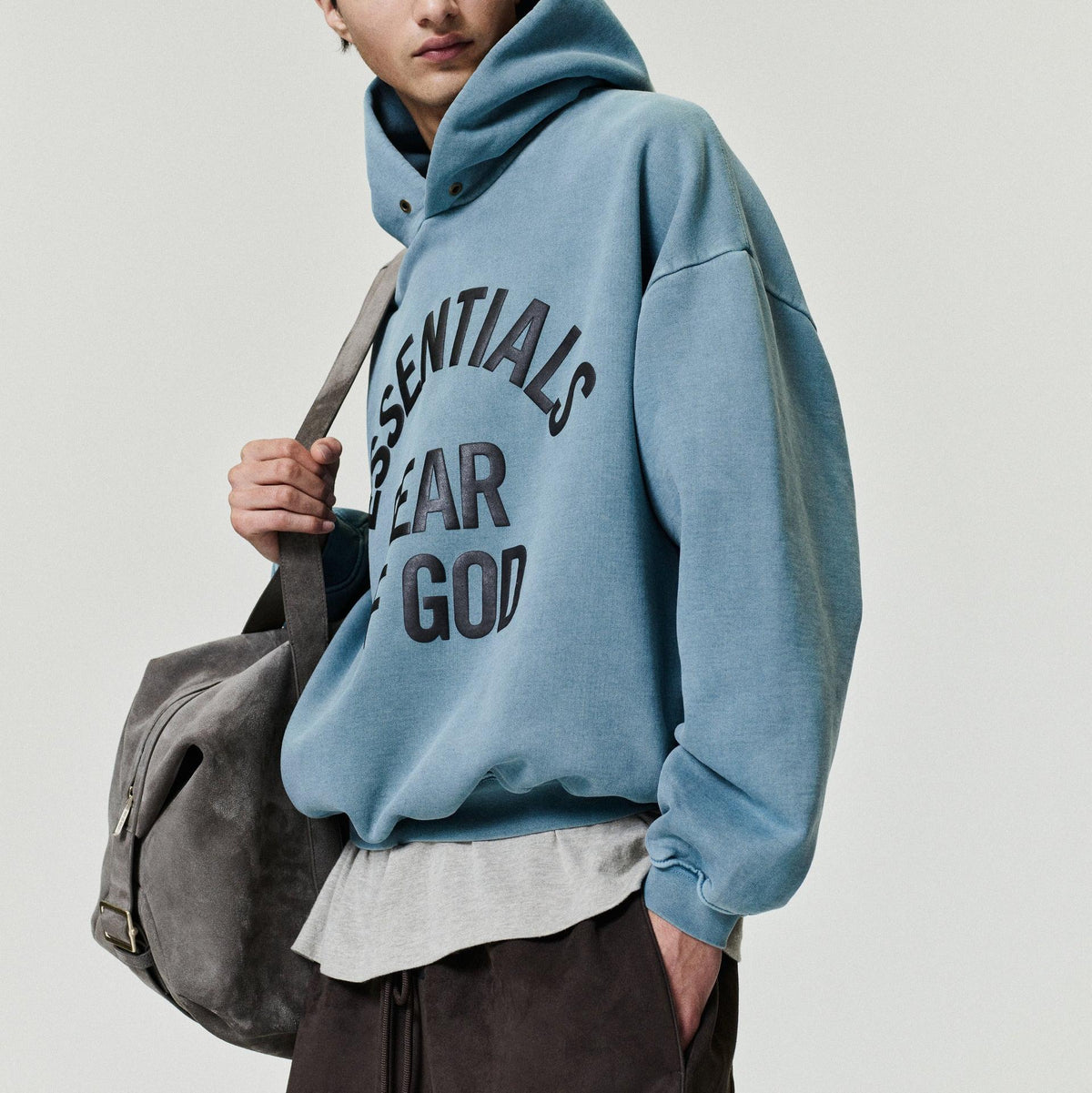 Fear Of God Essentials Campus 90s Long Sleeve Tee Faded Coastal - Im Your Wardrobe