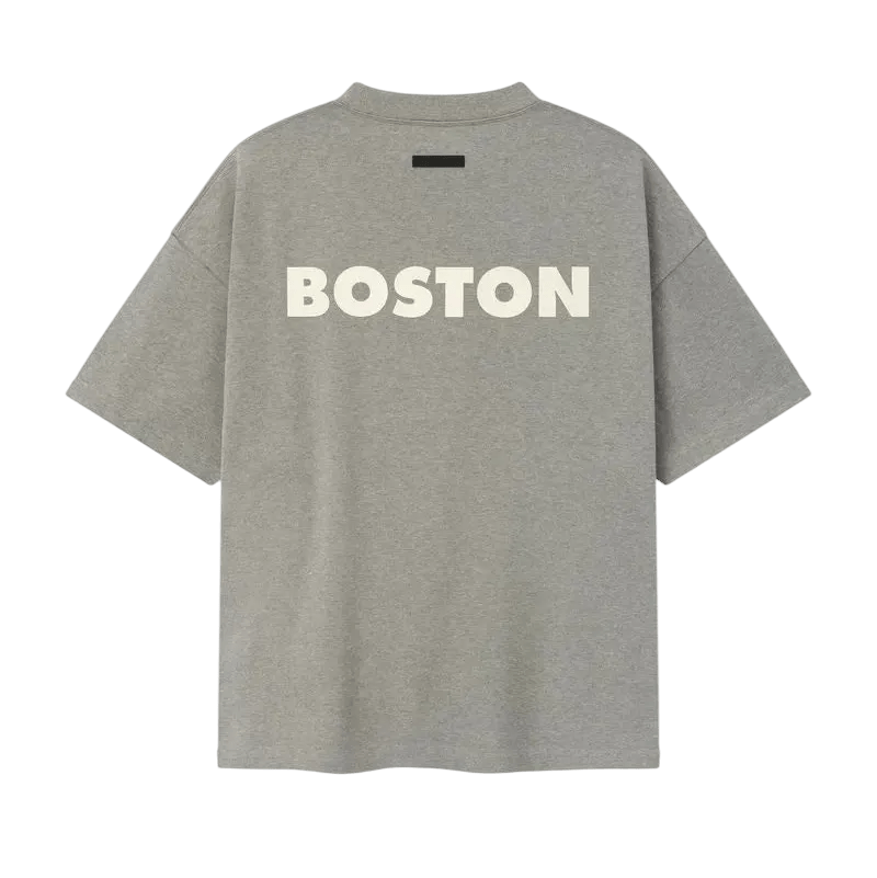 Fear of God Essentials Celtics 90's Tee Concrete Heather - Im Your Wardrobe