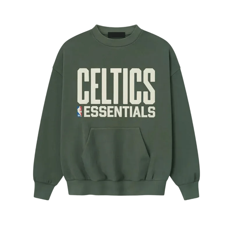 Fear of God Essentials Celtics Sport Crewneck Balsam Green - Im Your Wardrobe