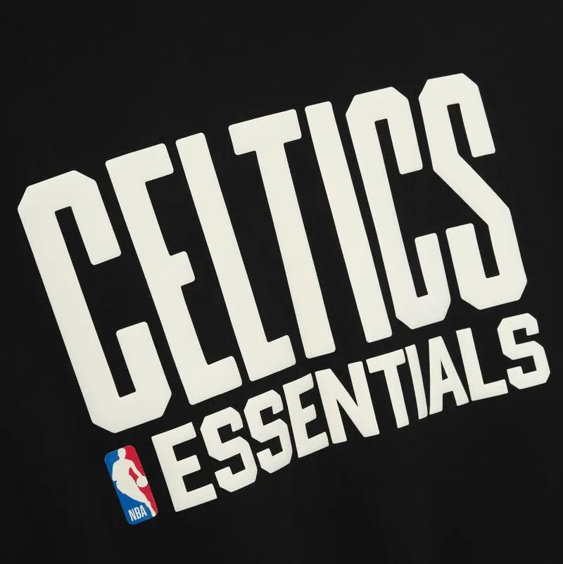 Fear of God Essentials Celtics Sport Hoodie Black/Balsam Green - Im Your Wardrobe