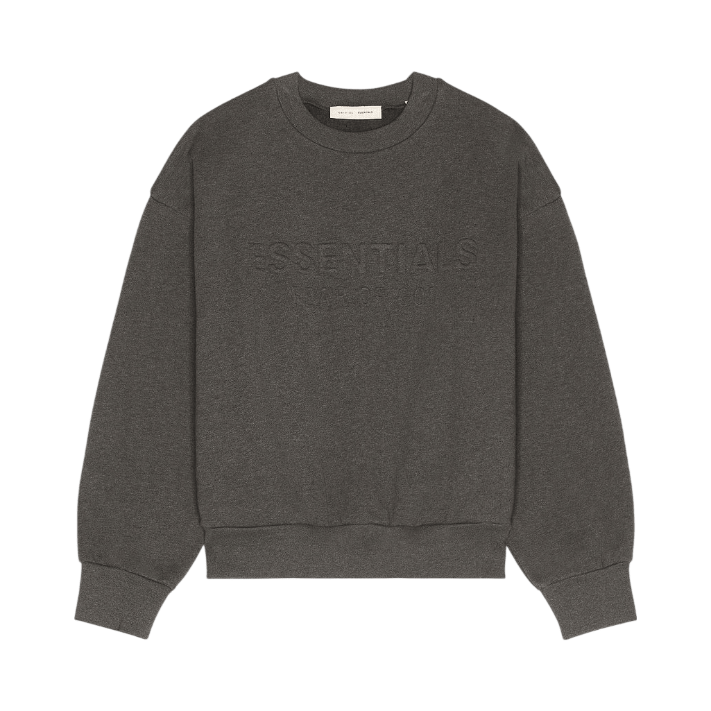 Fear of God Essentials Classic Crewneck Sweatshirt Charcoal Heather - Im Your Wardrobe