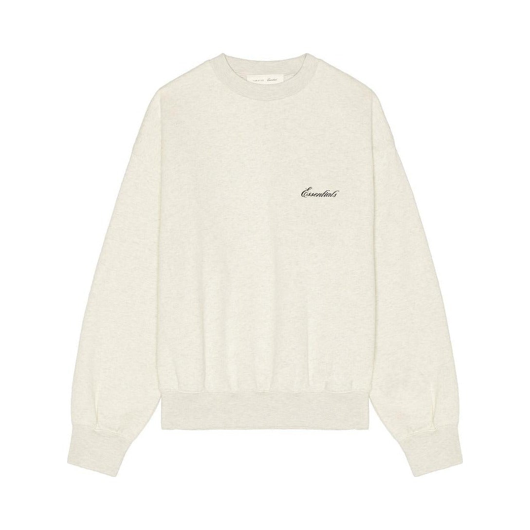 Fear of God Essentials Classic Crewneck Sweatshirt Oatmeal Heather/Light Heather - Im Your Wardrobe