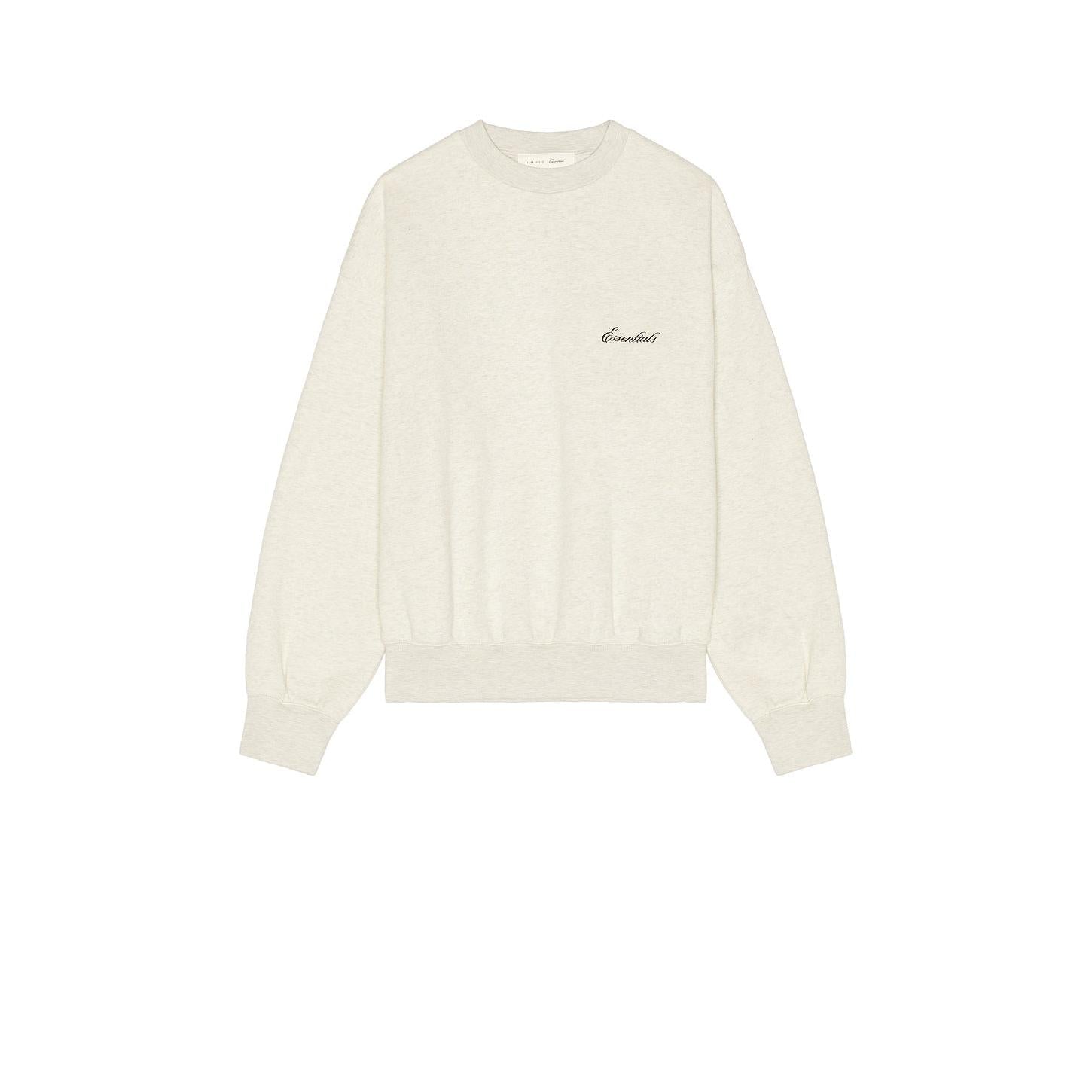 Fear of God Essentials Classic Crewneck Sweatshirt Oatmeal Heather/Light Heather - Im Your Wardrobe