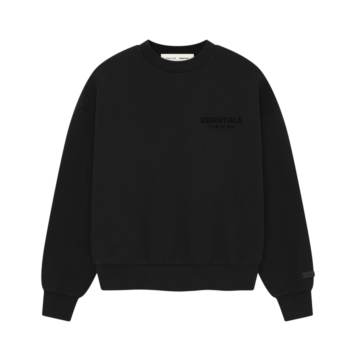 Fear of God Essentials Classic Crewneck Sweatshirt Vintage Black - Im Your Wardrobe