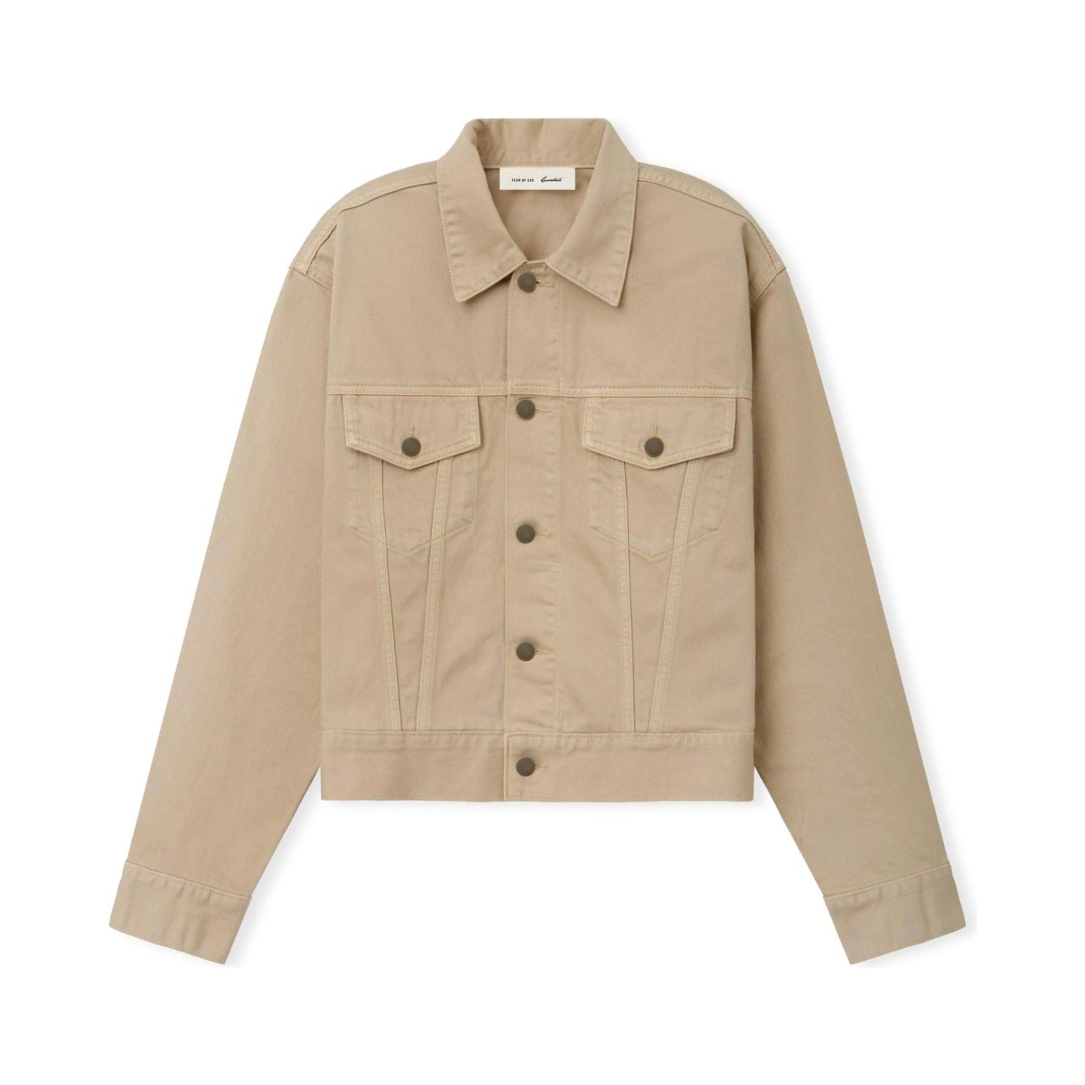 Fear of God Essentials Classic Denim Jacket Overdyed Dune - Im Your Wardrobe