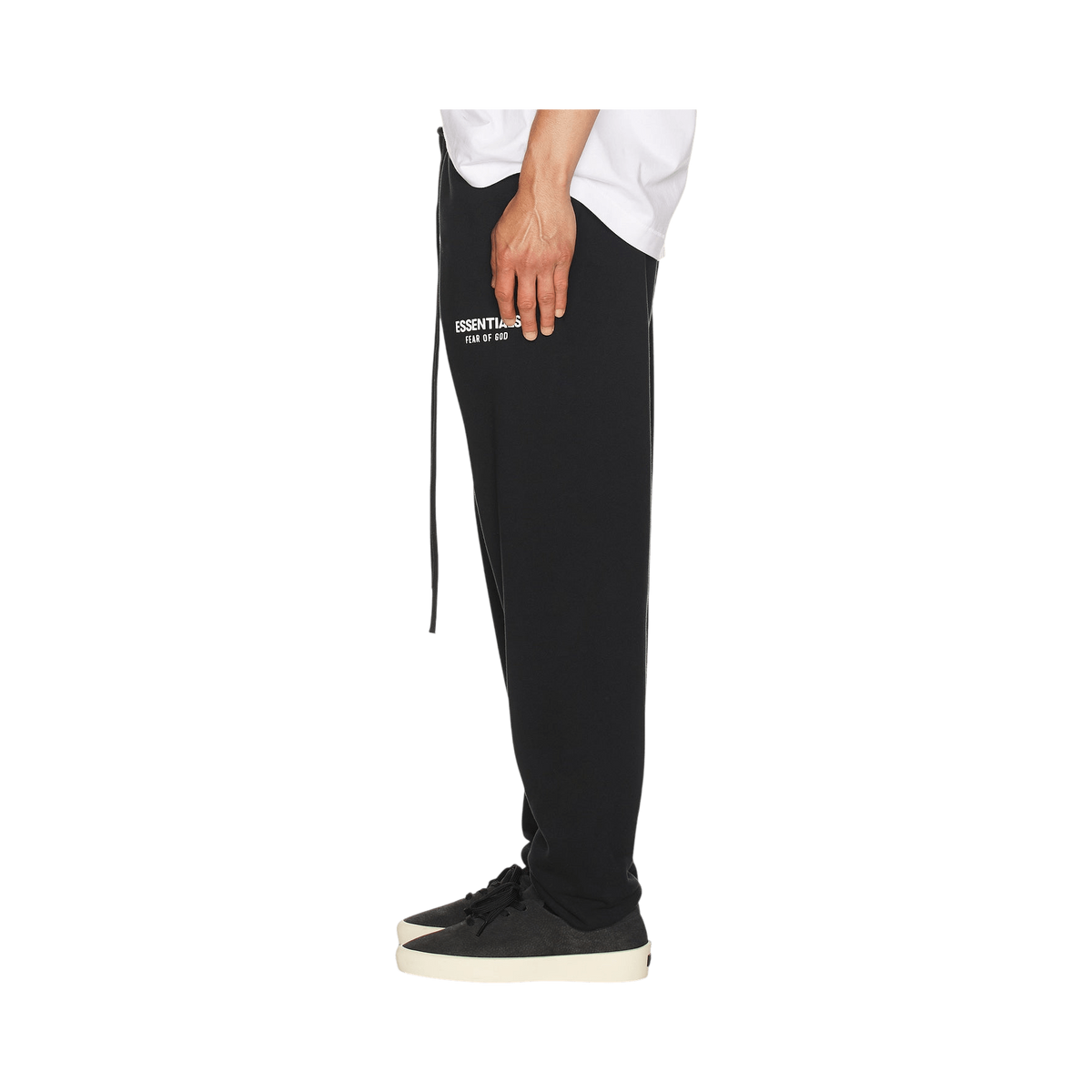 Fear of God Essentials Classic Fit Fleece Sweatpant Jet Black - Im Your Wardrobe