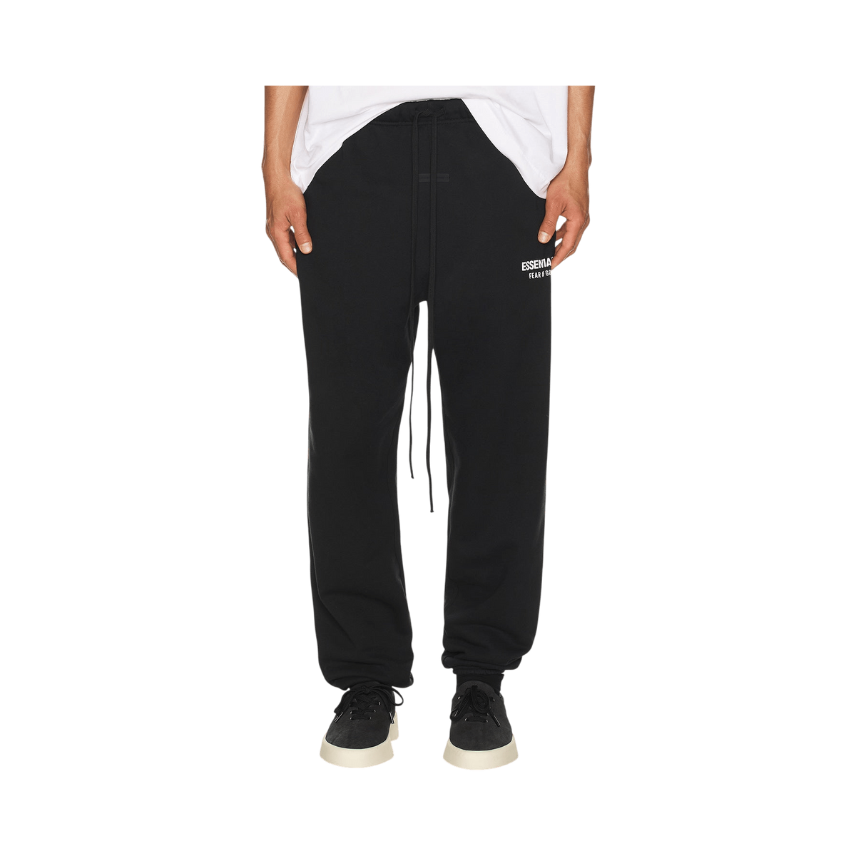 Fear of God Essentials Classic Fit Fleece Sweatpant Jet Black - Im Your Wardrobe
