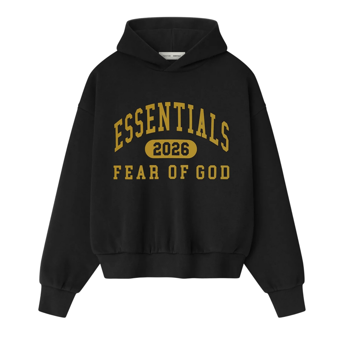 Fear of God Essentials Classic Fleece Hoodie Vintage Black - Im Your Wardrobe