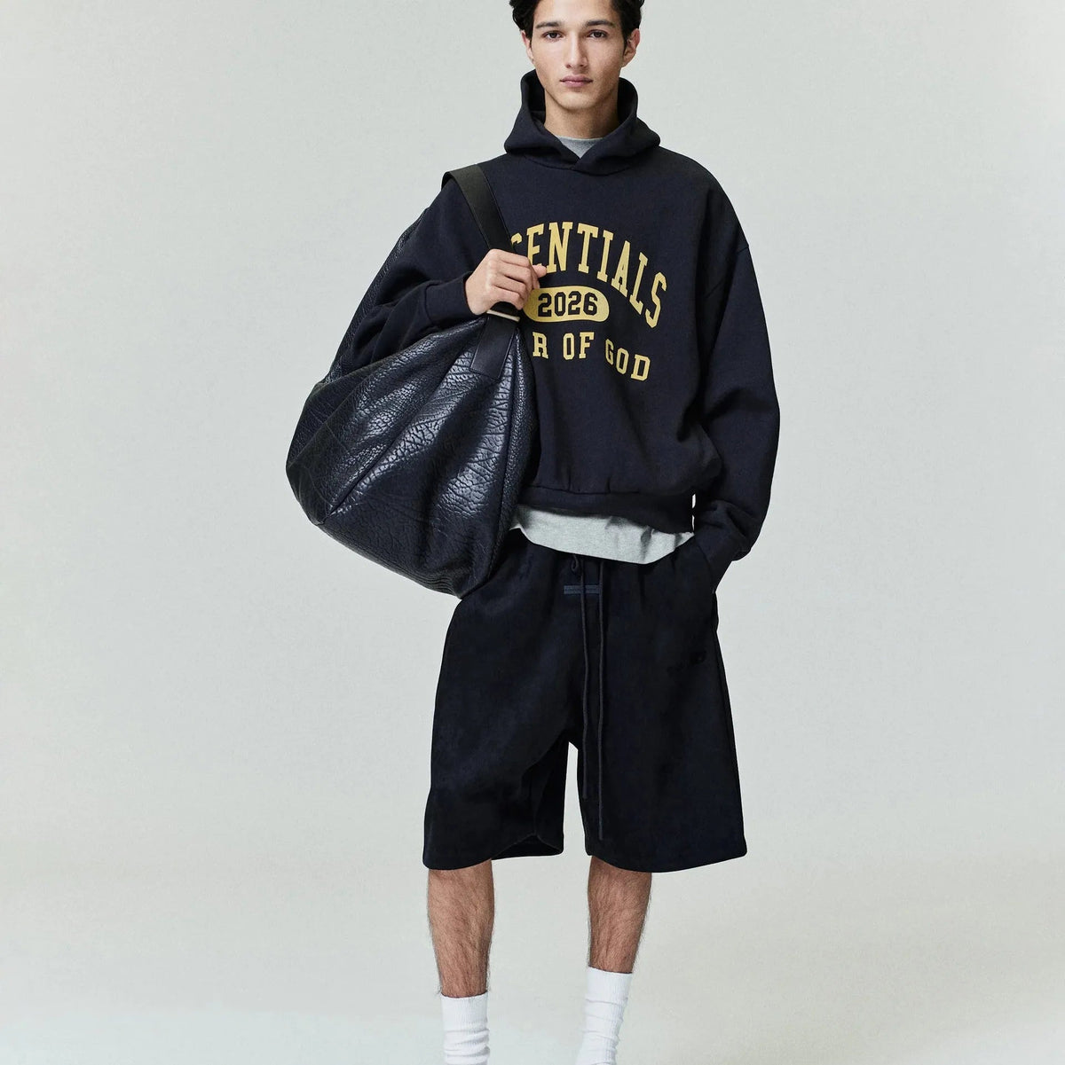 Fear of God Essentials Classic Fleece Hoodie Vintage Black - Im Your Wardrobe