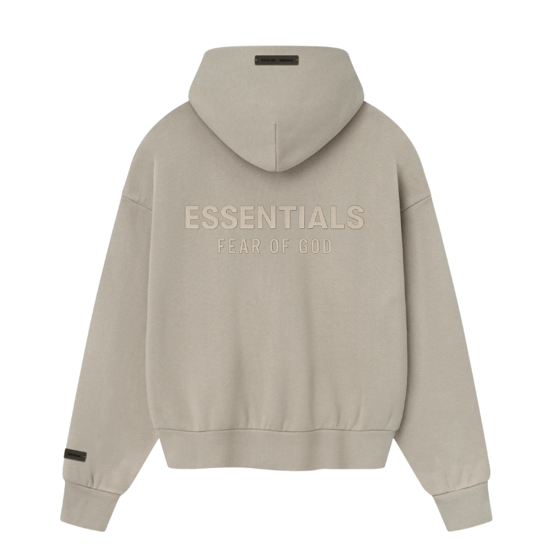 Fear of God Essentials Classic Fleece Zip Up Hoodie Timber - Im Your Wardrobe