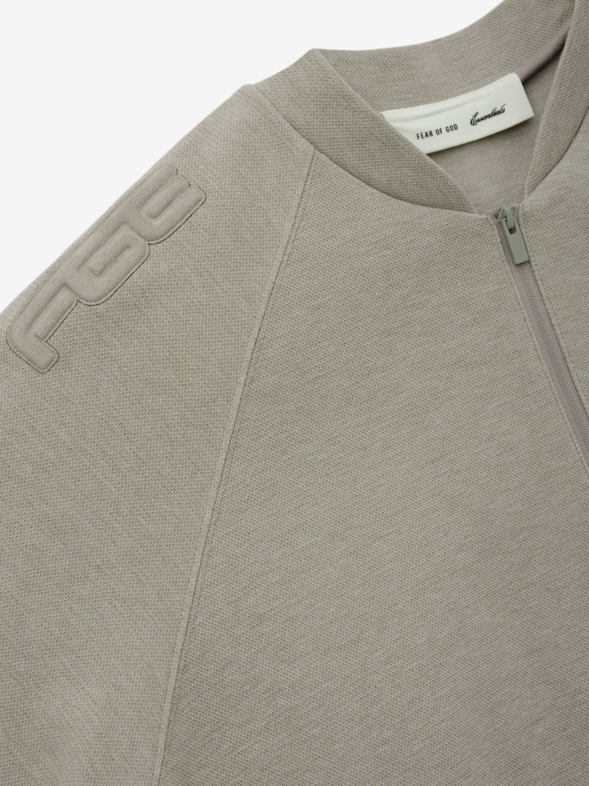 Fear of God Essentials Classic Half Zip Raglan Pyrite Heather - Im Your Wardrobe
