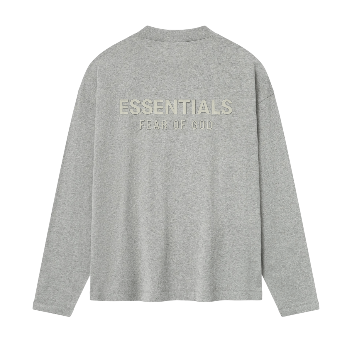 Fear of God Essentials Classic Long Sleeve Tee Concrete Heather - Im Your Wardrobe