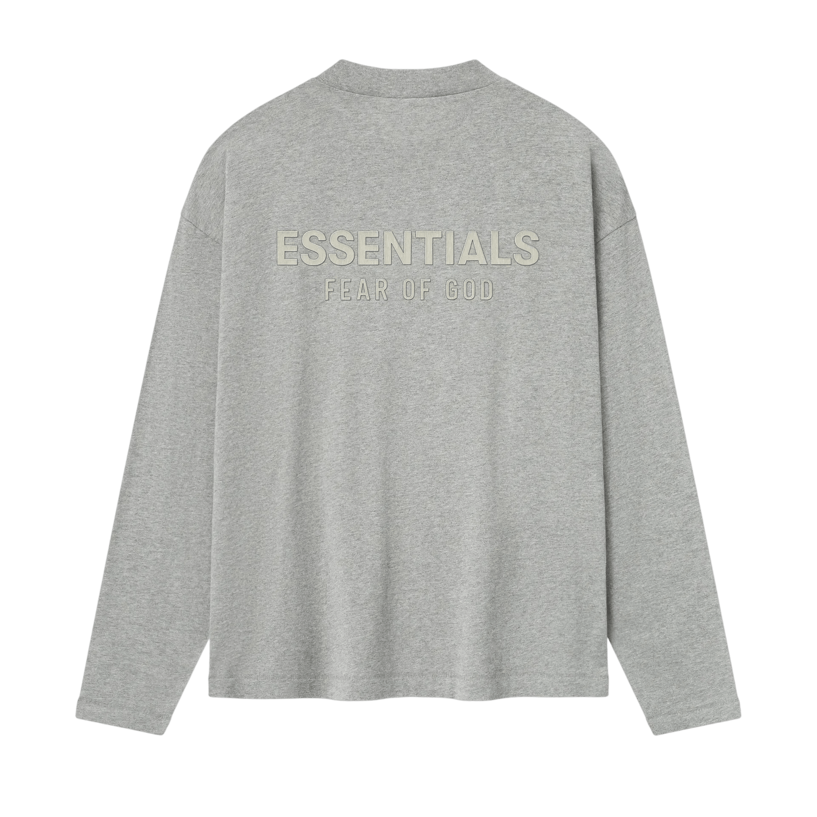 Fear of God Essentials Classic Long Sleeve Tee Concrete Heather - Im Your Wardrobe