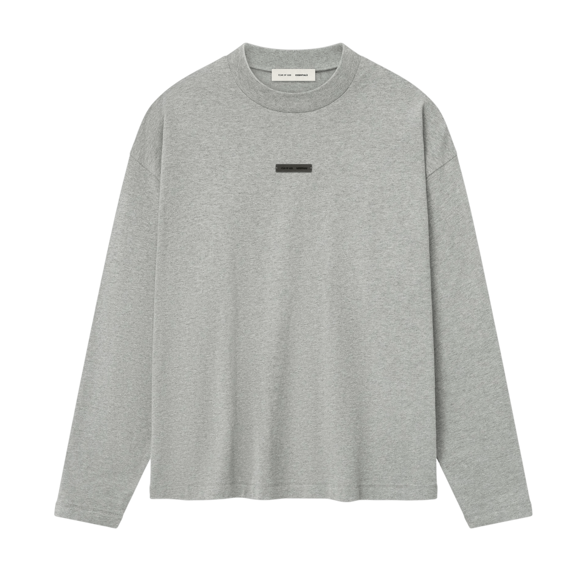 Fear of God Essentials Classic Long Sleeve Tee Concrete Heather - Im Your Wardrobe