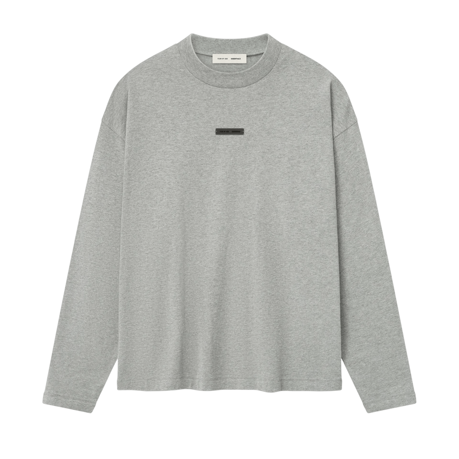 Fear of God Essentials Classic Long Sleeve Tee Concrete Heather - Im Your Wardrobe