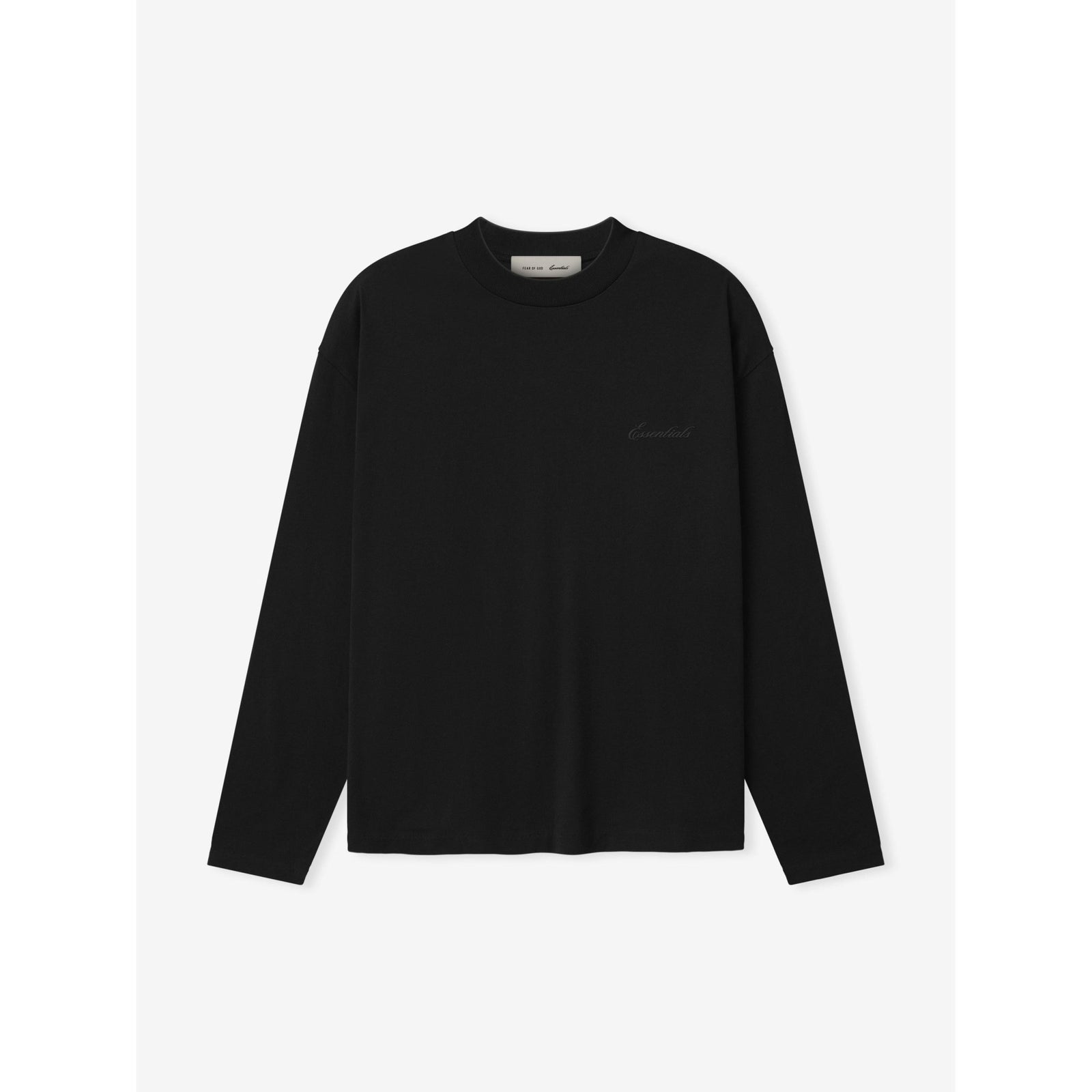 Fear of God Essentials Classic Long Sleeve Tee Vintage Black - Im Your Wardrobe