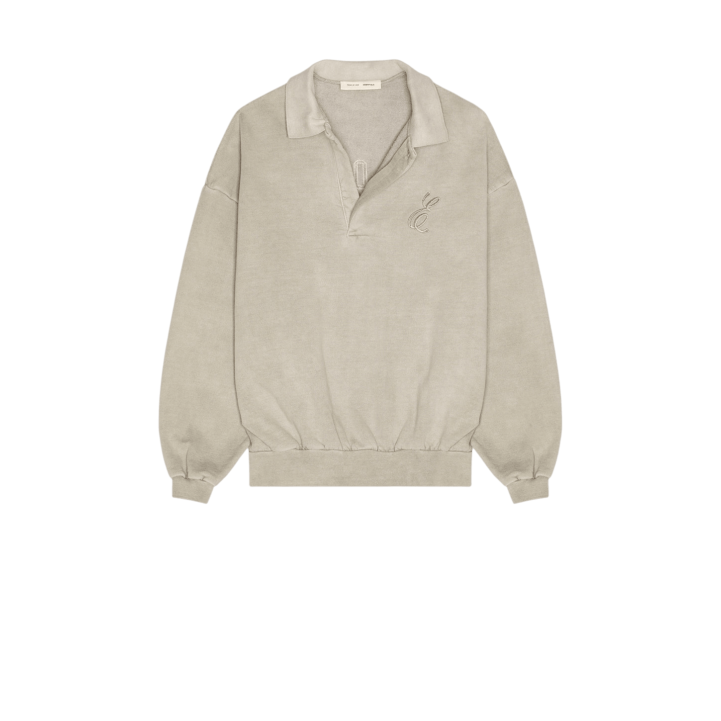 Fear of God Essentials Classic Polo Sweatshirt Smoke Grey - Im Your Wardrobe
